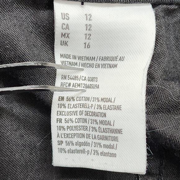 American Eagle Outfitters Shorts Womens 12 Black MIDI AEO Super Stretch Twill - Picture 8 of 15